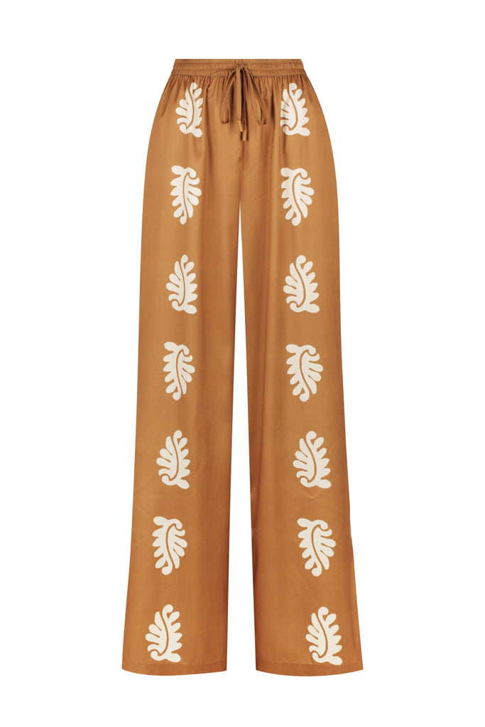 Bowden  Relaxed Pant - Stencil Leaf