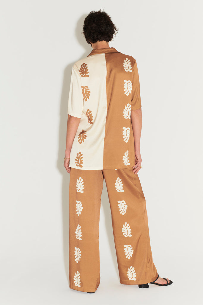 Bowden  Relaxed Pant - Stencil Leaf