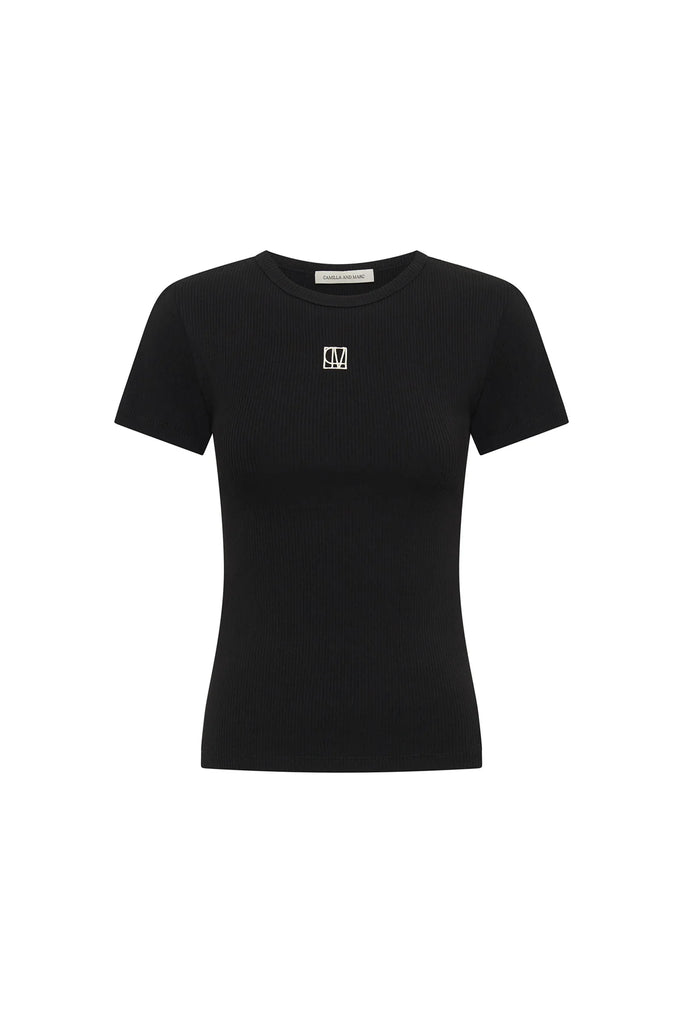 Nora Fitted Tee - Black
