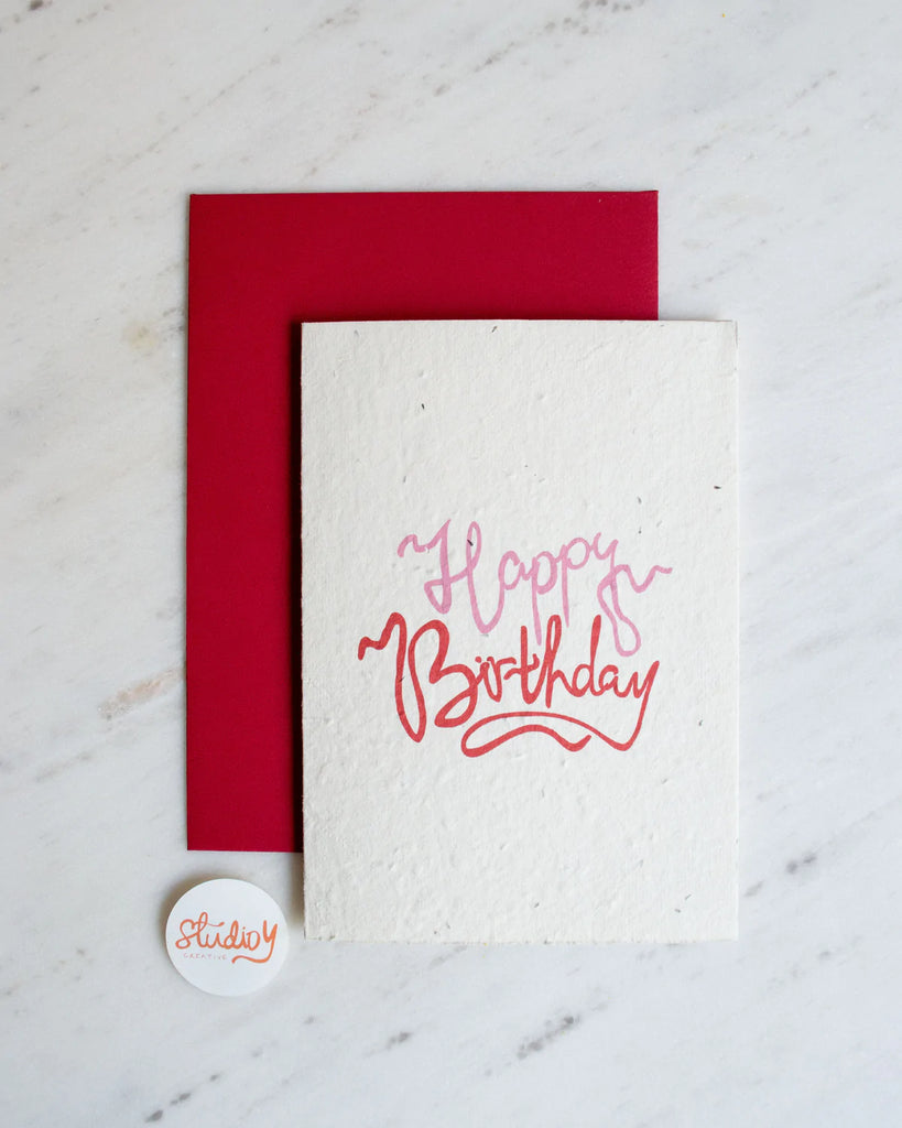 Happy Birthday Card - Pink