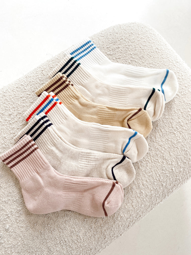 Girlfriend Socks - Bellini Stripe